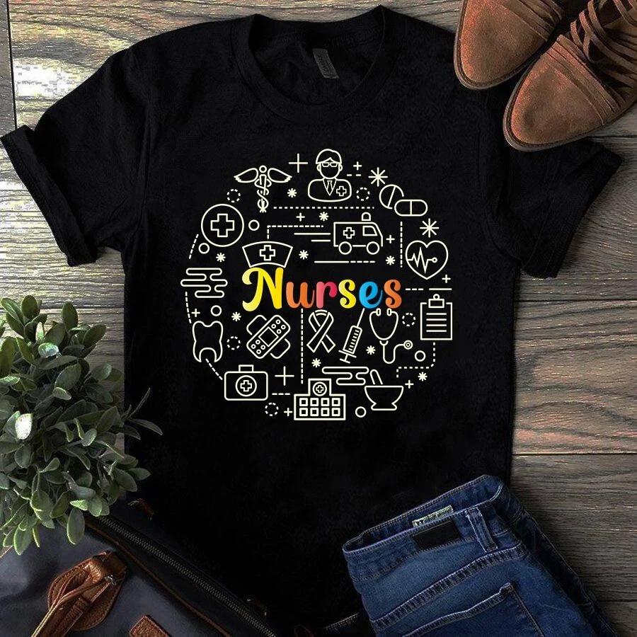 Men s and Women s T-shirts Nurses Tool Nurse Icon Gift L