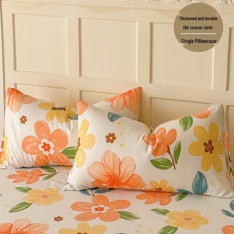 Set of 2 Pure Cotton Coarse Cloth Pillowcases 48x74cm - New for 2024 48cmX74cm