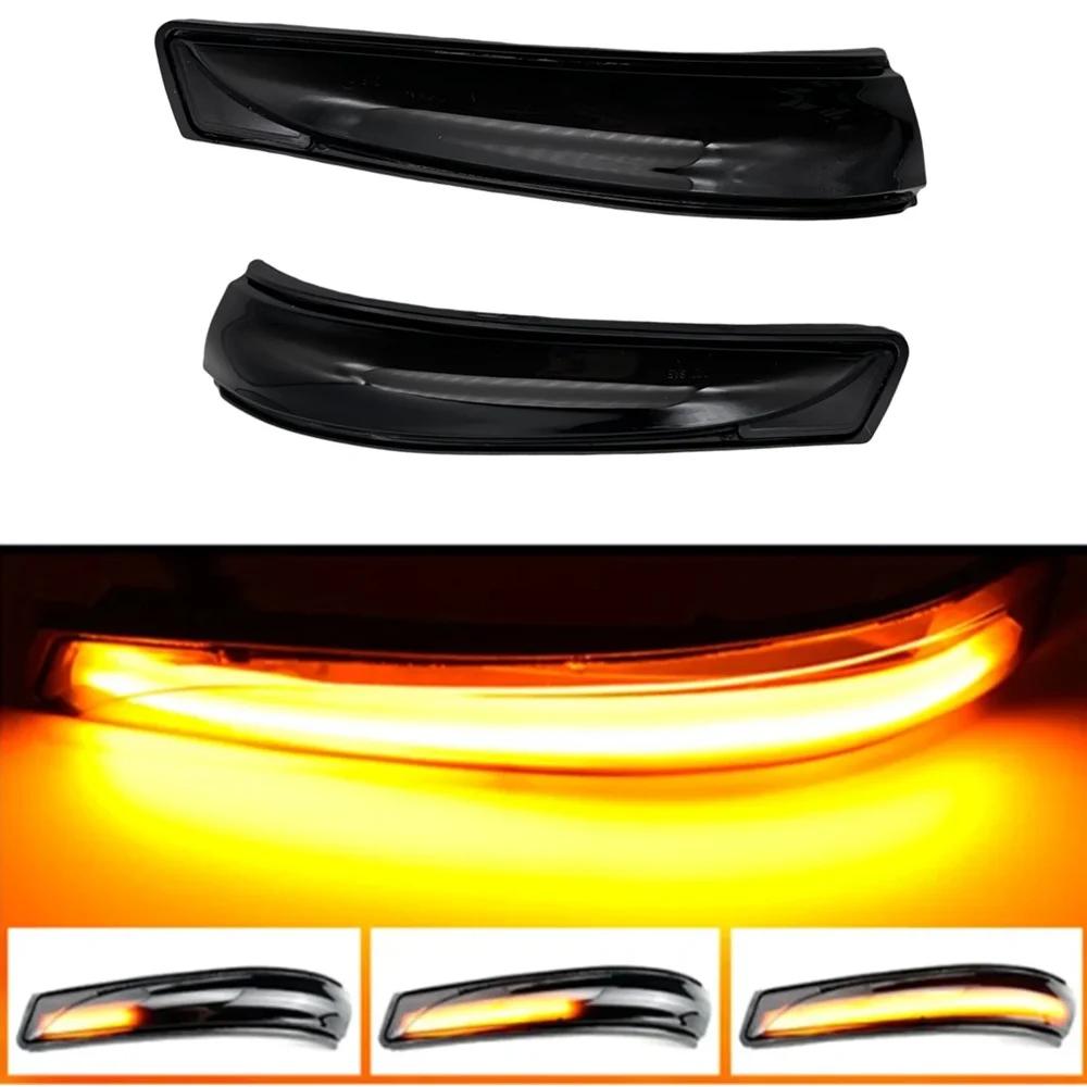For Hyundai Elantra/Avante MK5 MD UD Veloster 2011-2015 i30 GD 2011-2016 LED Dynamic Turn Signal Light Rear Mirror Indicator Smoked black-Yellow