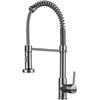 Brushed Brass Nickel Hot & Cold Kitchen Sink Faucets 360 Rotation Single Lever Pull Out Spring Spout Water Mixers Tap Crane