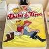 1PC Bibi and Tina Print Flannel Blanket, High Quality All Seasons, Home Decor, Warmth and Comfort, Perfect for Christmas Gifts