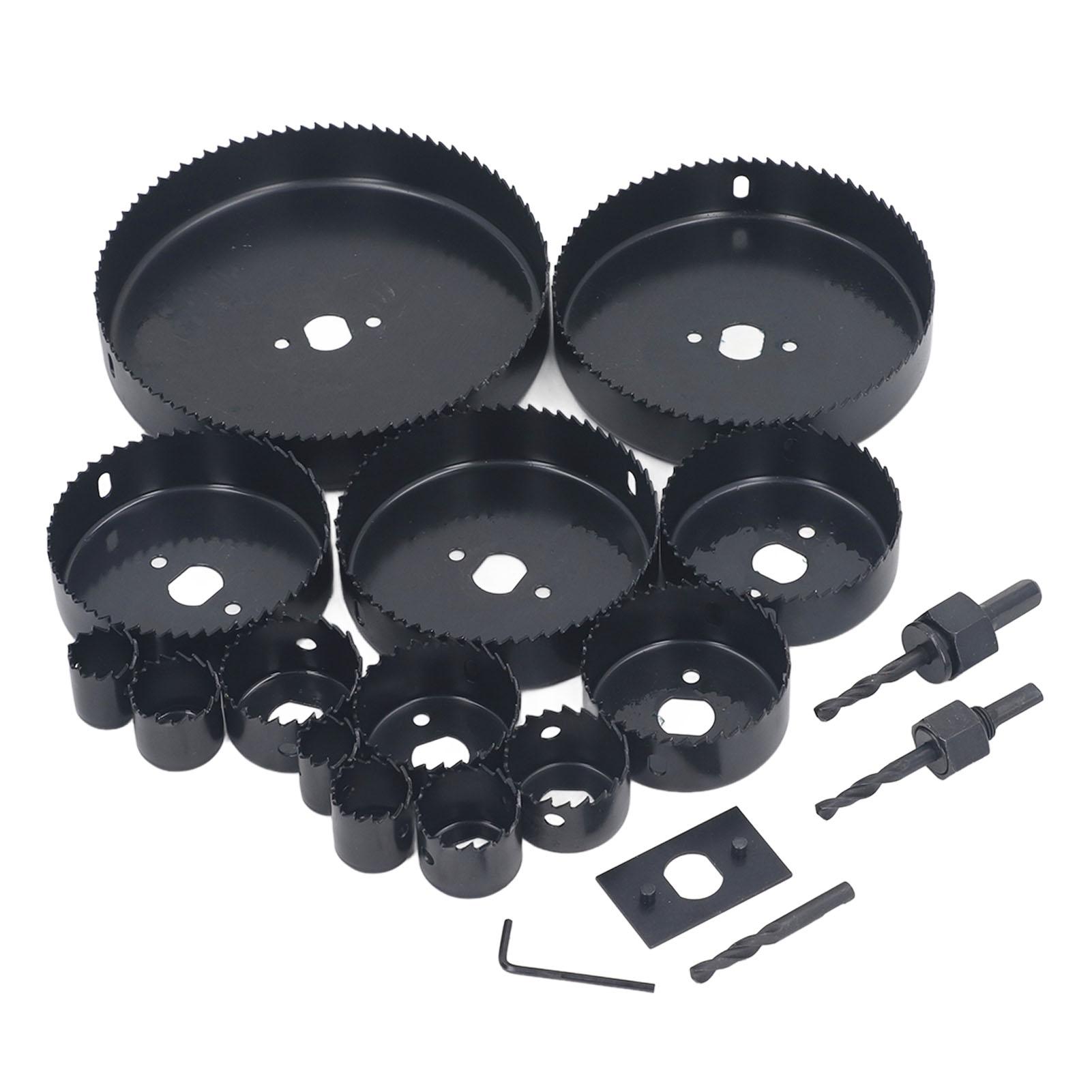 

Набор из 20 кольцевых пил 19Набор сверл-коронок из углеродистой стали диаметром 152 мм с оправкой и сверлом для