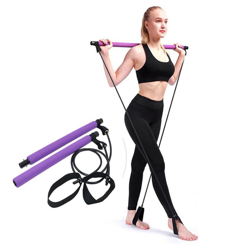Pilates Bar with Resistance Band Strength Training Pilates Bar Pilates Bar Resistance Band Set for Full Body Strength for Leg