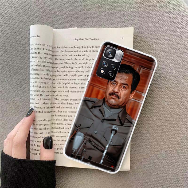 Etui Fashion Saddam Hussein Iraq Arabic Phone Case For Redmi Note 13 12 Pro Plus 14 15 Pro 5G 11 11T 11E 11S 10 Pro 10S 9 9S Cov