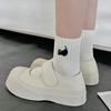 Summer Thin Combed Cotton Socks for Women, Cartoon Embroidery, Sweat-absorbing Boneless Socks for Women, Sports Socks