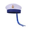 Матросская шляпа с синими лентами для тематических вечеринок и сценических выступлений