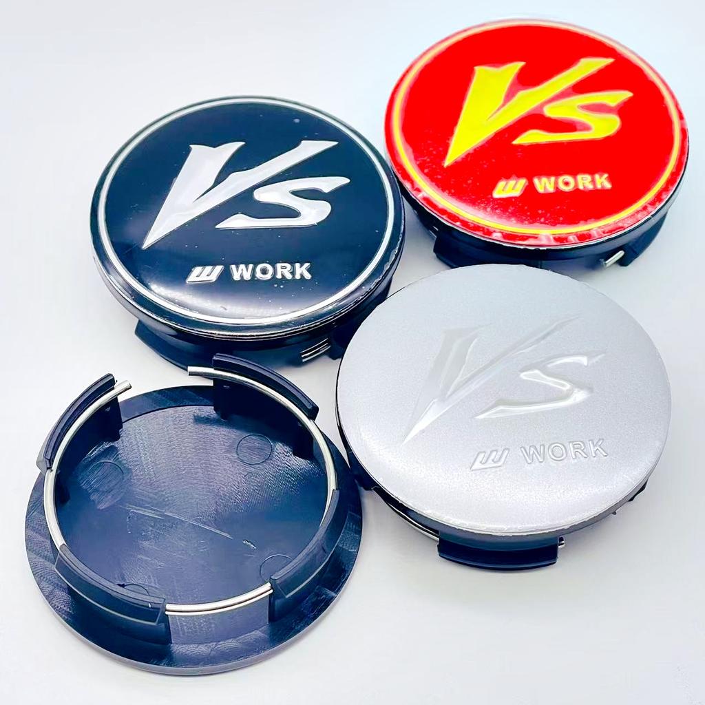 4pcs/Set High Quality 57mm Car Wheel Hub Cover Center Caps for VS W Work Racing Styling Badge Stickers Emblem Accessories