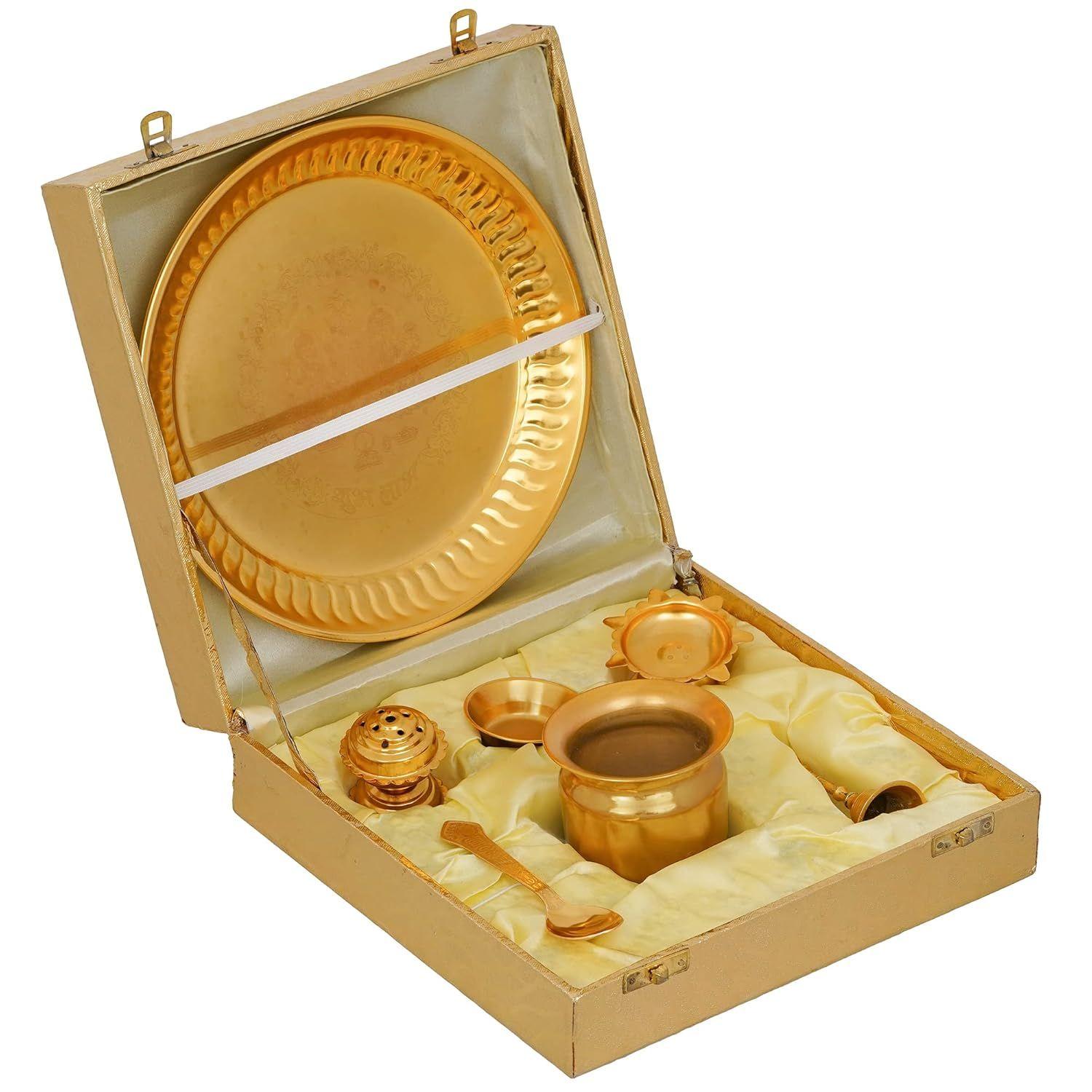 Creations Silver Plated Pooja THALI Silver