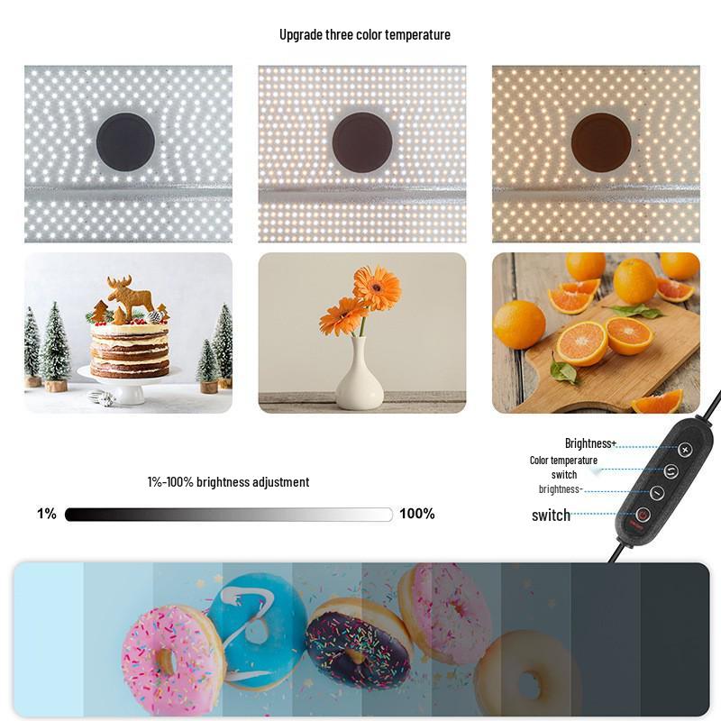 PULUZ Portable Folding LED Photo Studio Kit 60x40CM Soft Light Box