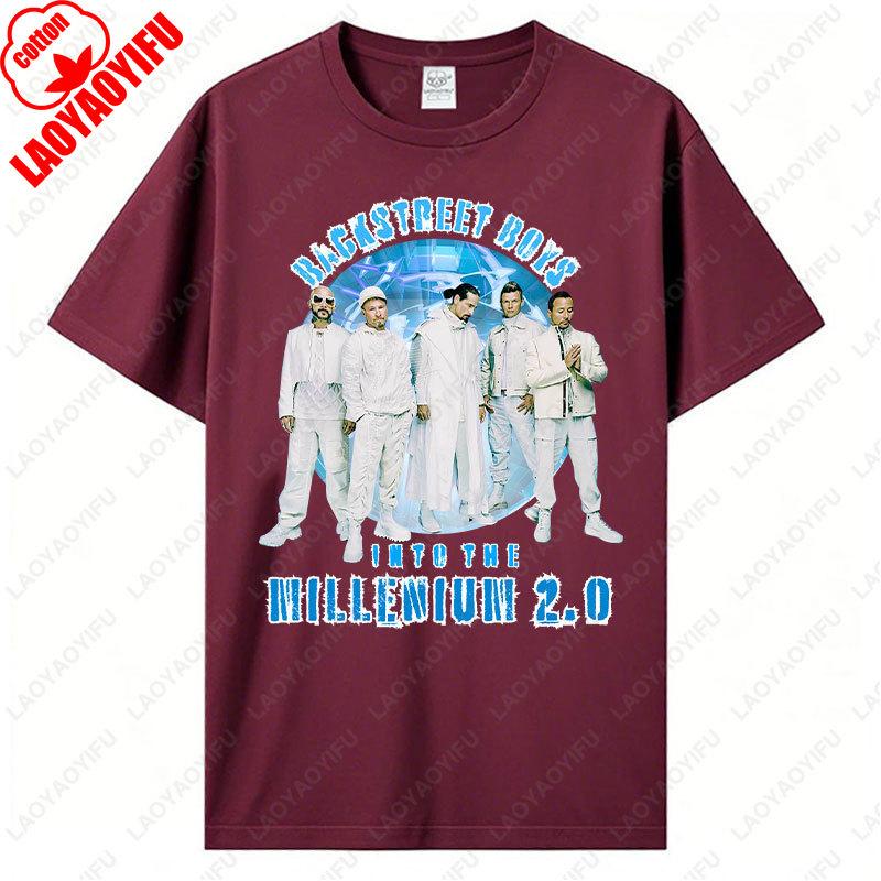 Backstreet Boys Millennium Tour Hudební Vintage Tričko Pánské Dámské Hipster Populární Vrcholy Letní Móda Streetwear Unisex Trička Dárek