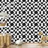 Casual Checkerboard Wallpaper, Graphite and White, for the Living Room and Bedroom, 50x1000