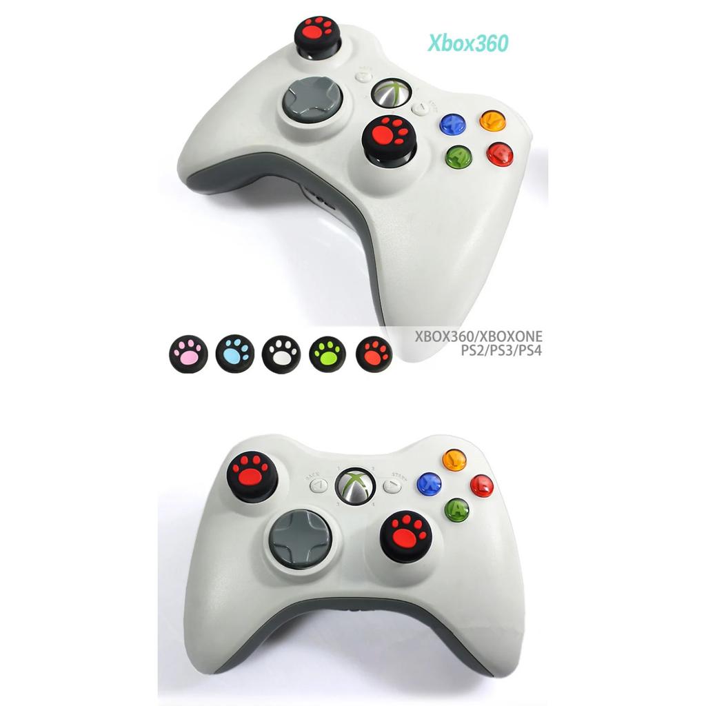 Cat Paw Silicone Caps Thumbstick Grips Joystick Cover Protect Thumb Stick Case for PlayStation 4 PS4 PS5 Xbox One 360 Controller