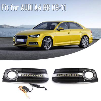 Front Bumper Fog Trim Chrome Mouldings PAIR Fits AUDI A6 C6 2009-2011