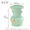 [Hasegawa Buddhist Altars] Buddhist Altar Vase, Ceramic Flower Stand, Blue Background with Gold Lotus Design, 4.5cm