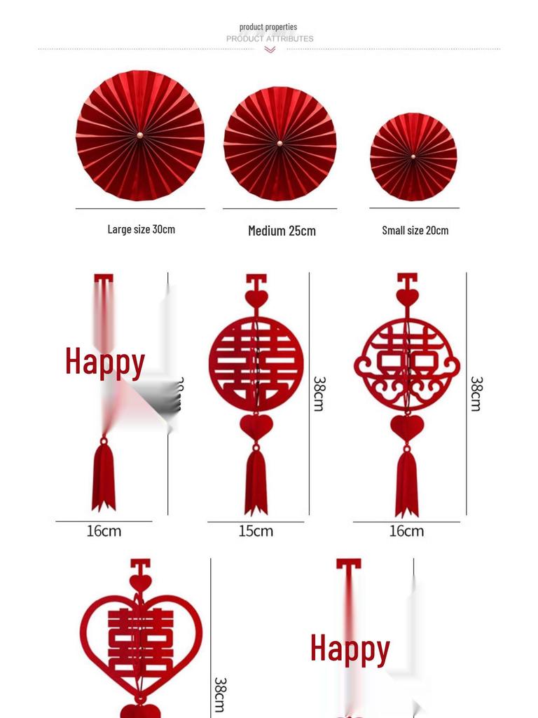 Double Happiness Wedding Ceiling Decoration: Square Hanging Ornament for Bedroom, Living Room, or New Home