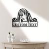 Metal Wall Art Sign Basset Hound Dog Lovers Gift Custom Text Home Decor