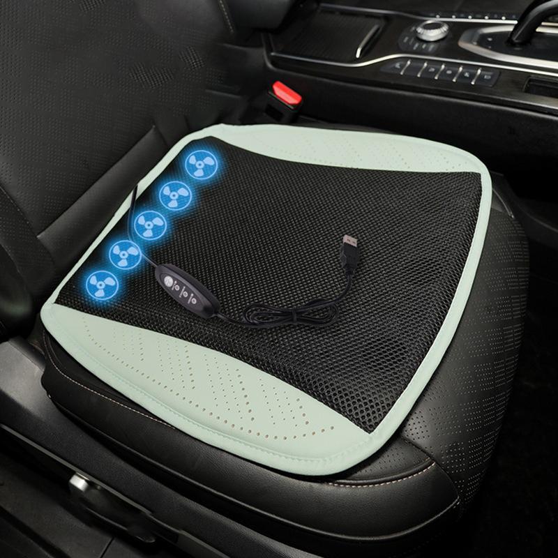 Car Seat Summer Cool Air Seat Cushion 3 Speeds Adjustable Fan Ventilation Seat Cooling Pad For Car Home Travel