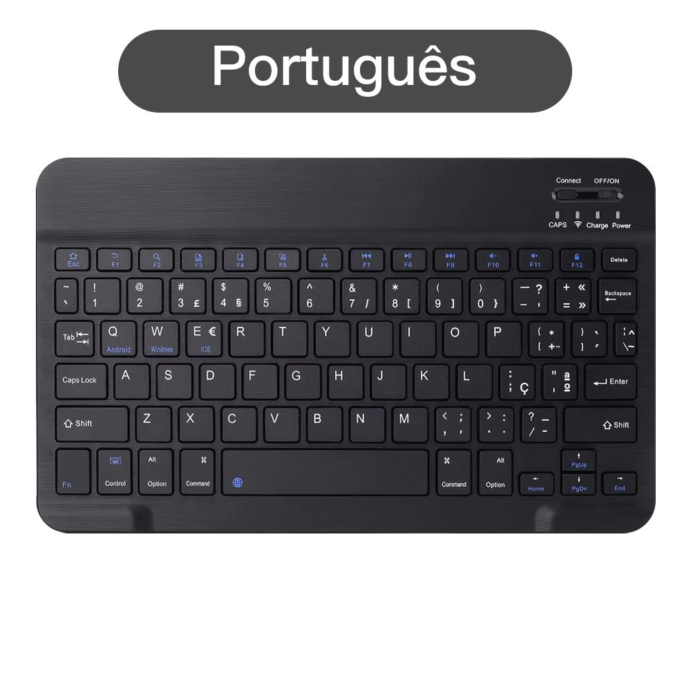 Spanish/English Bluetooth Keyboard 10 Inch for iPad Air 4 5 Pro Wireless Rechargeable Keyboard for Phone Tablet Laptop Universal