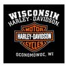 Harley-Davidson Herren Langarm Sweatshirt Schwarz Polyester Baumwollmischung Freizeit