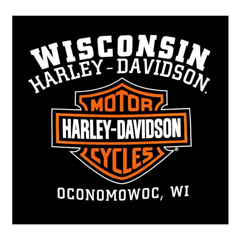 Harley-Davidson Herren Langarm Sweatshirt Schwarz Polyester Baumwollmischung Freizeit