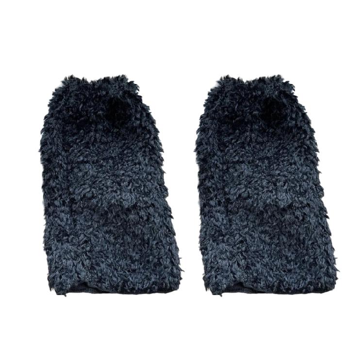 Women Vintage Warm Curly Furry Solid Color Leg Warmers Leg Covers Aesthetic Fuzzy Plush Boot Cuffs Socks for Winter Days