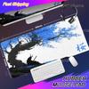 Sakura Samurai Schwarzes Mauspadd Tuschemalerei Kunst Tischmatte Gamer Gaming Laptop Teppich PC Büro Zubehör E-Sport Großes Mauspadd