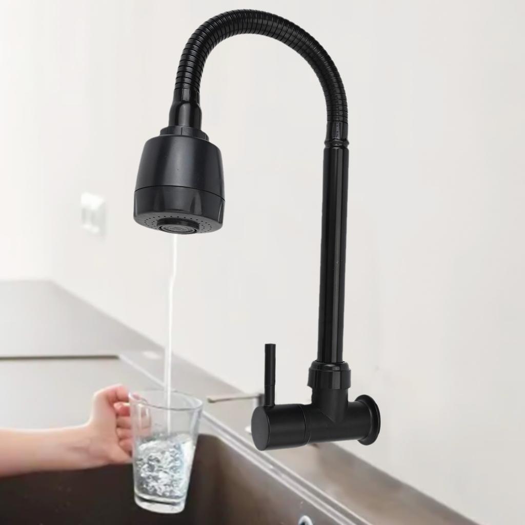 1 Pcs Kitchen Sink Flexible Hose Cold Water Two Modes Tap Wall Mounted Telescopic Rotating Faucet Accessories