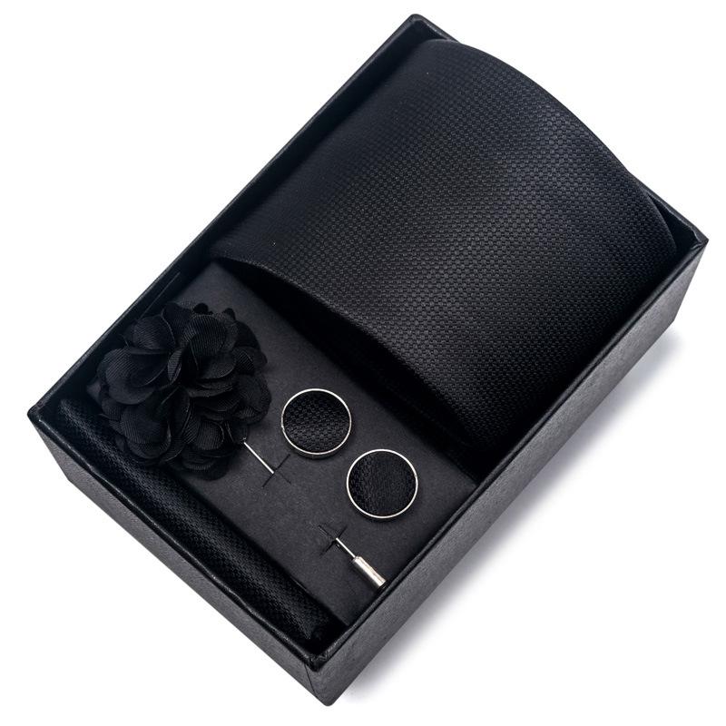 Boda Boda Corbata Novio Festiva Borgoña Corbata Traje de Hombre Gemelos Ramillete Kit de Accesorios