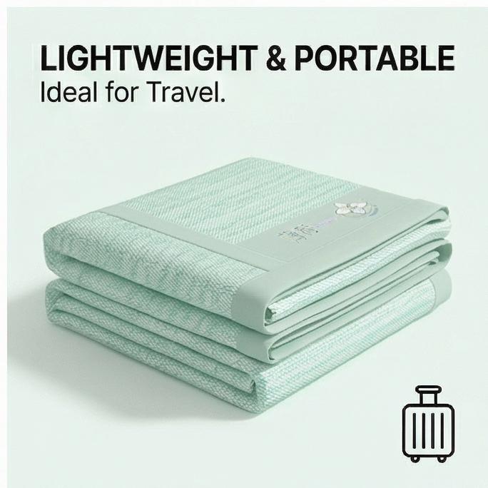 Constant Temperature Ice Silk Cooling Mat 3-Piece Set Machine Washable Summer Fitted Sheet Bedding for Home Bedroom Air-Conditioned Room 1.5m 1.8m Bed