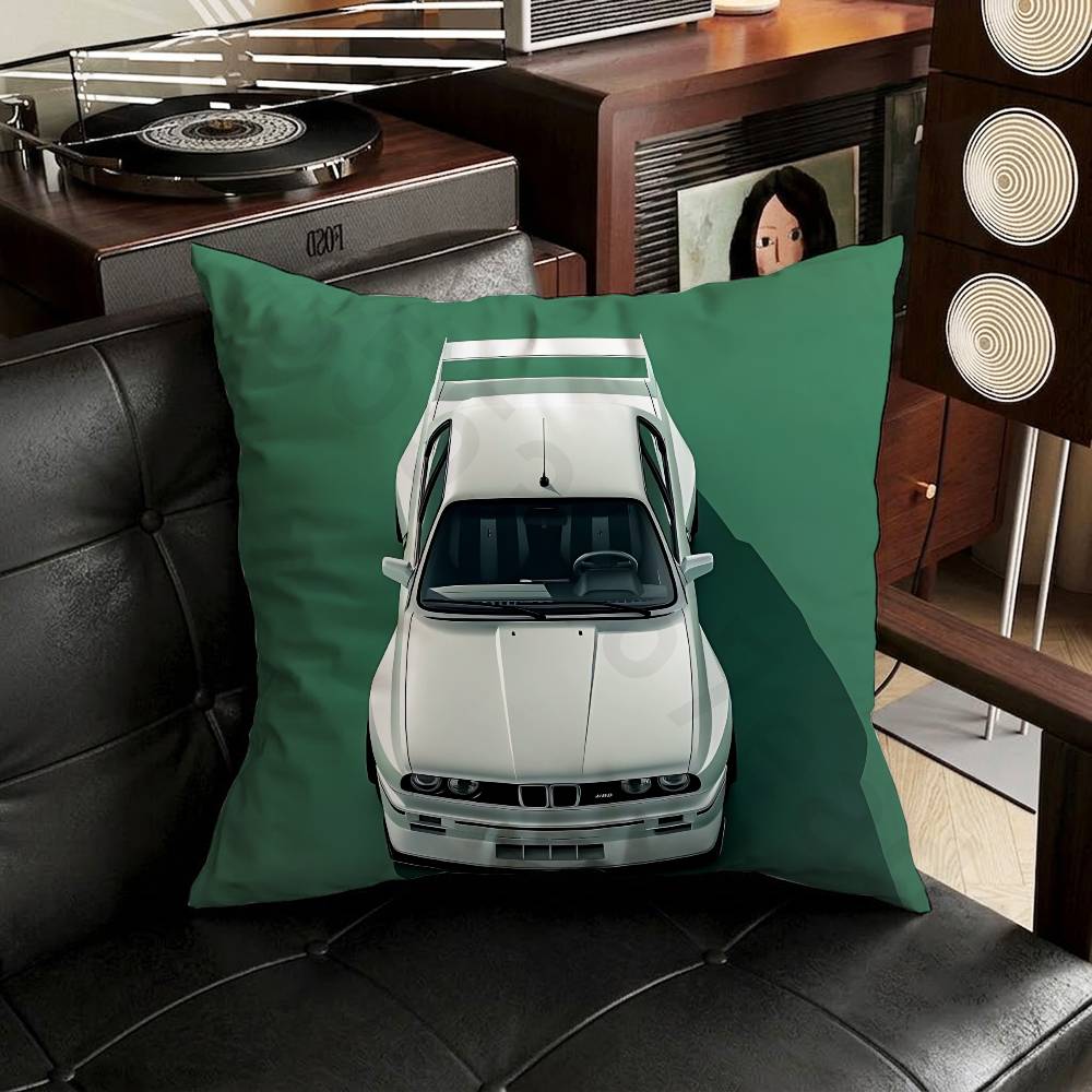 Car and Motorcycle Pillow Case Pillow Case Living Room Sofa Cushion Cover Suitable For Home Bedroom Room Decoration
