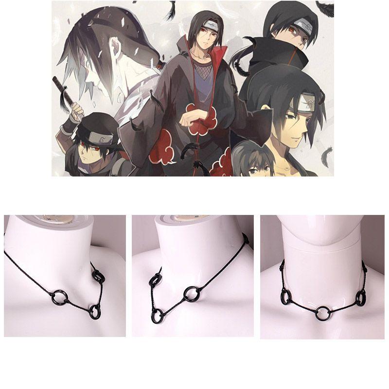 Ohromující náhrdelník s přívěskem Uchiha Itachi se třemi kroužky pro anime cosplay oblečení