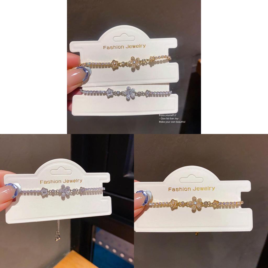 Fashion Flower Zircon Pendant Bracelet For Women With Elegant Design And Gift Use
