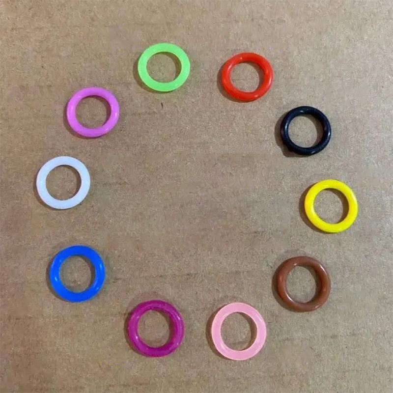 100Pcs Pigeon Foot Rings Elastic 8mm Mixed Colors Identification Rings for Carrier Racing Pigeons Quails Birds Appliances