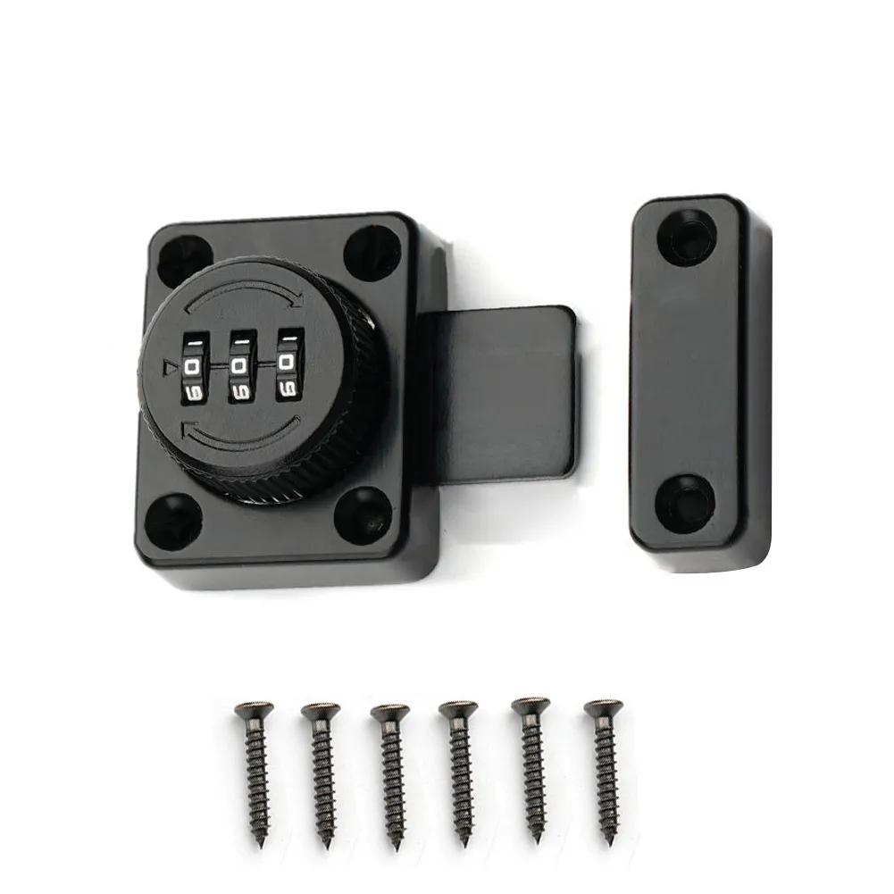 Password Door Lock Bolt Smart Cam Code Lock 3 Digit Combination Sliding Bolt Lock For Mailbox Cabinet Door Hardware