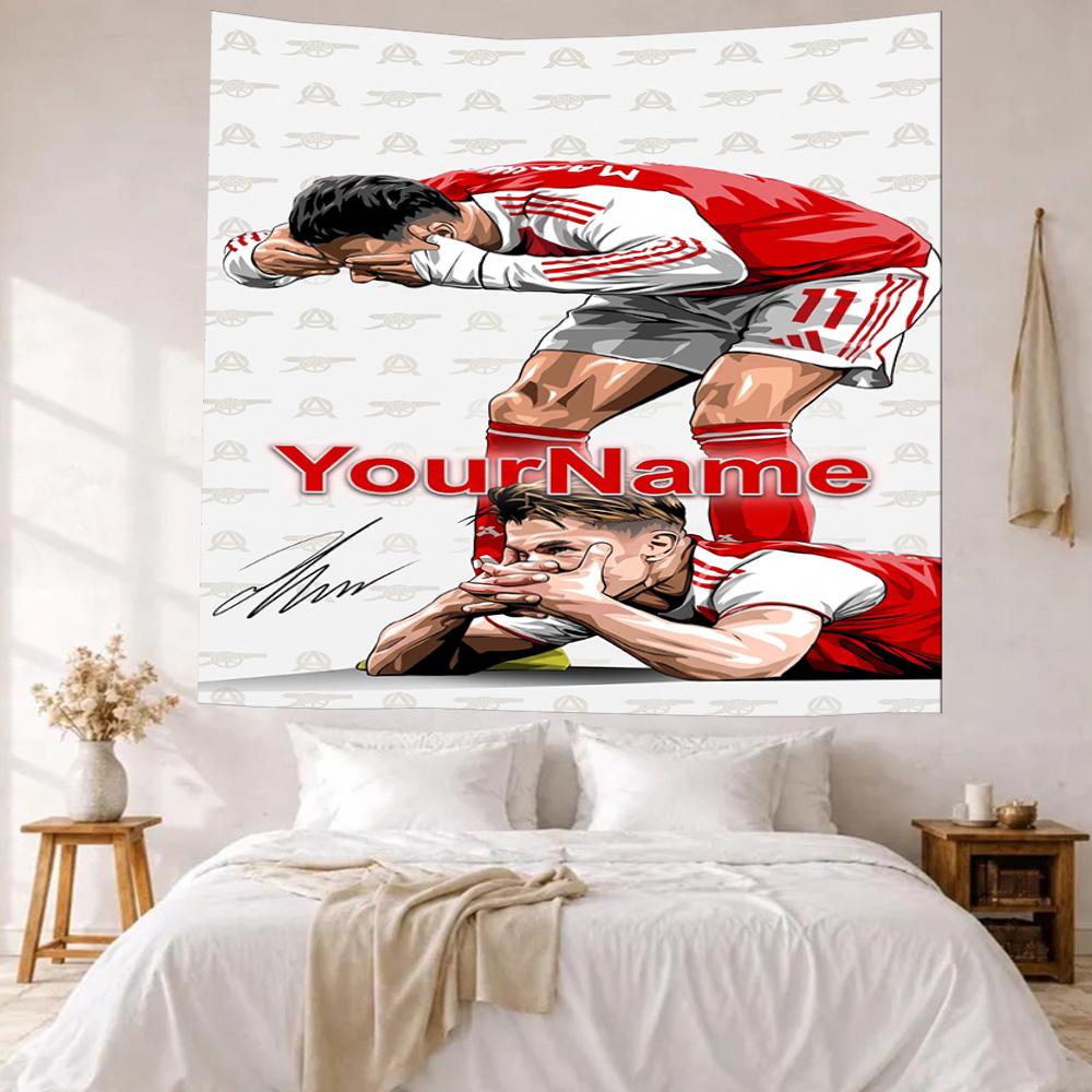 Arsenal Custom Ditt Navn Vægdekoration Vægtæppe Kunst Til Kæledyrsminde Fødselsdag Bryllupsfest Baggrund Familiegave