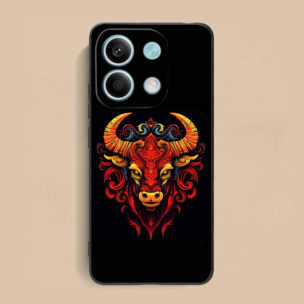 

Bull Head Phone Case for Xiaomi Redmi Note 14 13 12 11 S Pro Plus 4G 5G Soft TPU Shockproof Cover Redmi Note 11S 4G