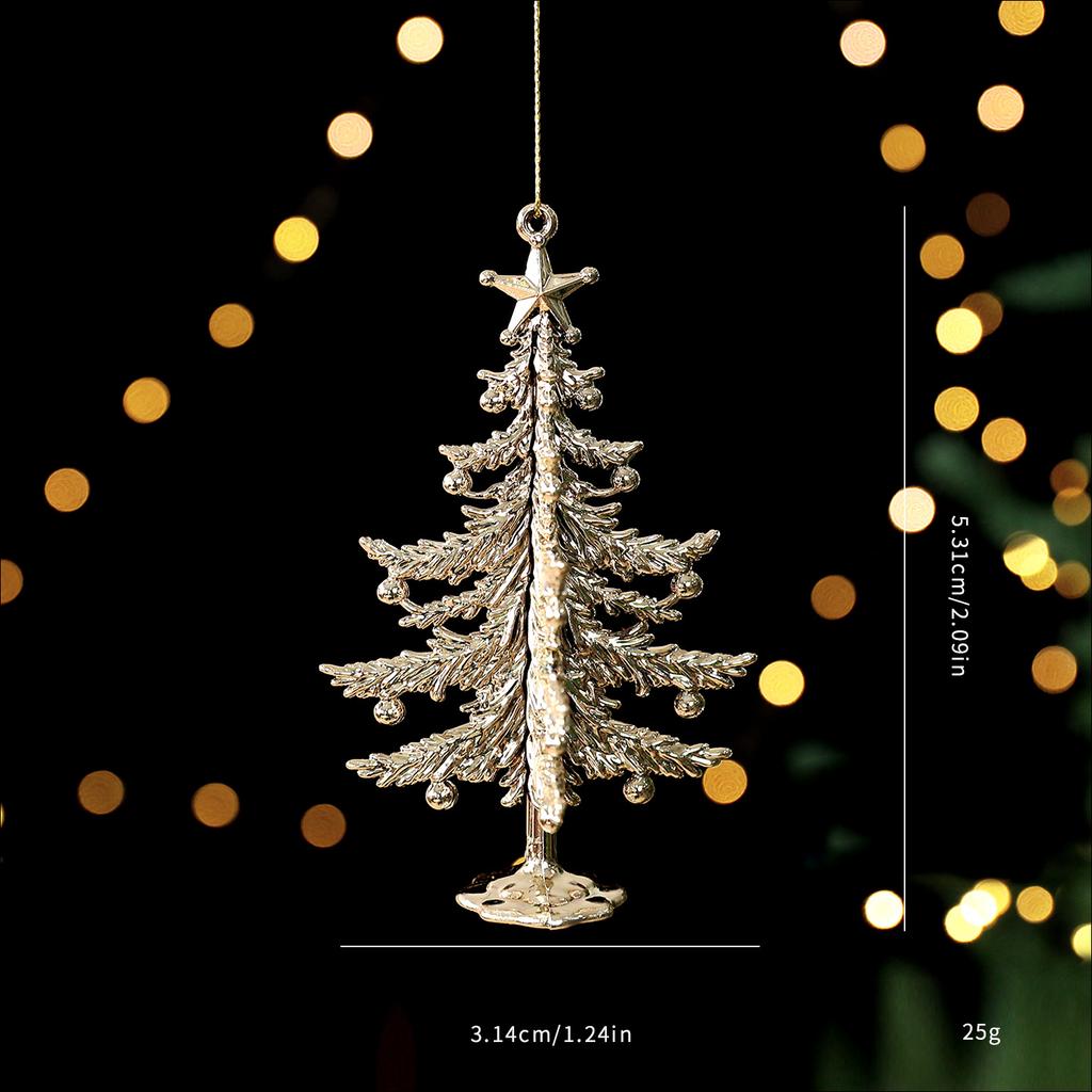 Creative Gold Christmas Hanging Decoration Angel Snowflake Butterfly Dragonfly Christmas Tree Ornament Festival Favors Shopwindo