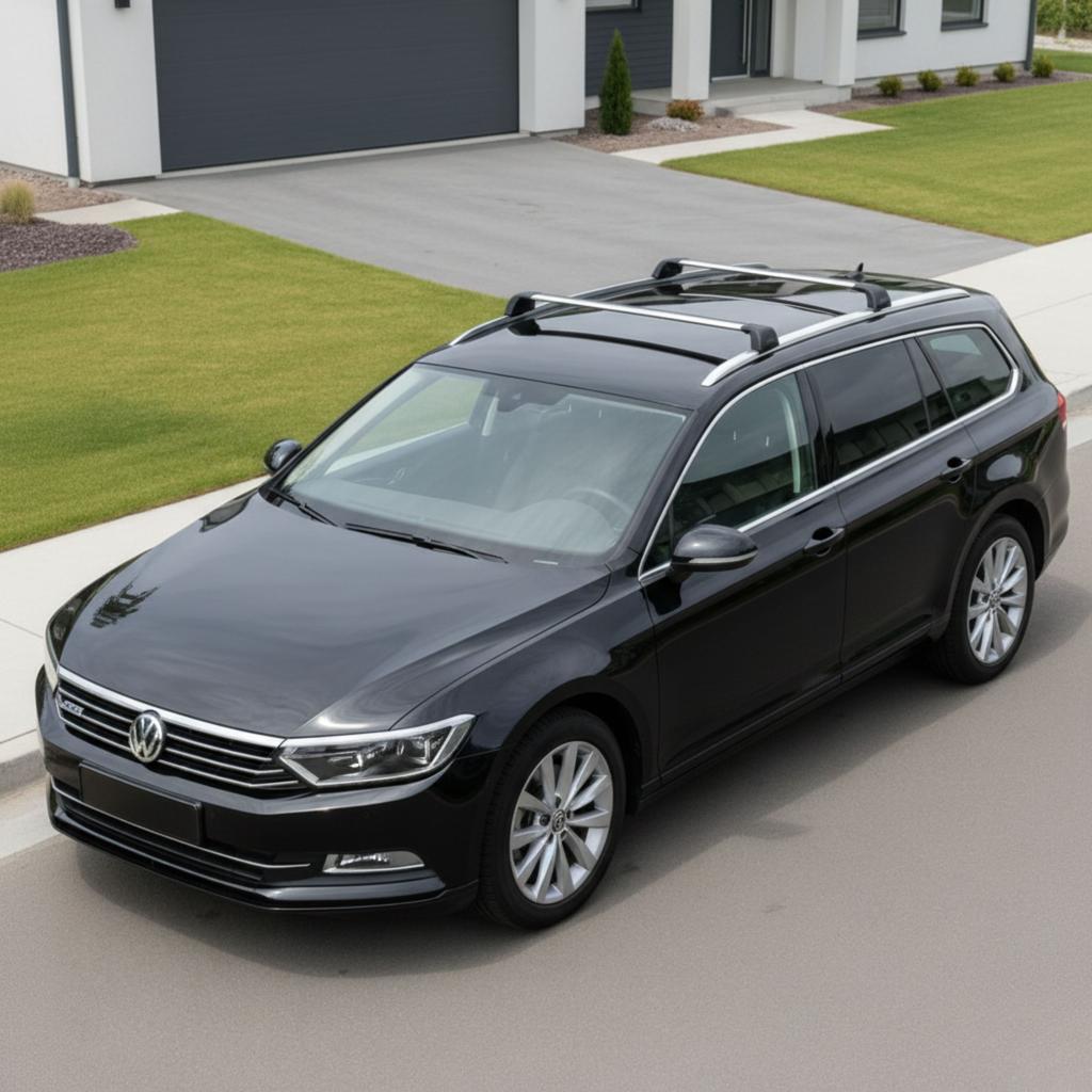 Bagażnik Dachowy Na Relingi Zintegrowane Do Vw Passat Kombi 2015- Srebrny