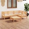 Vidaxl 5-Cz. Garden Lounge Set, Solid Pine Wood