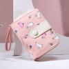 Multi-card Slot Rabbit Folding Wallet Lovely PU Leather Wallet Sweet Rabbit Purse Bag  Women