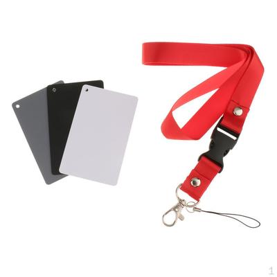 3 In 1 18% Digital White Balance Exposure Cards for Video, DSLR and Film Premium Photography,black