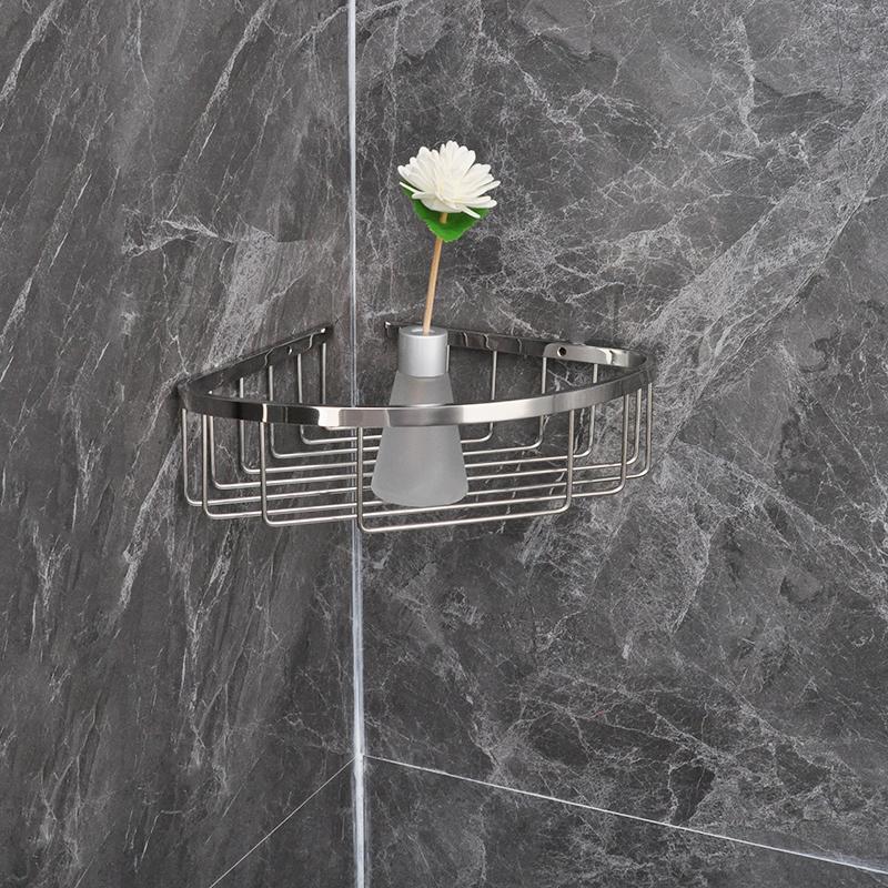 304 Stainless Steel Toilet Bathroom Shelf Toilet Storage Shower Room Triangle Basket