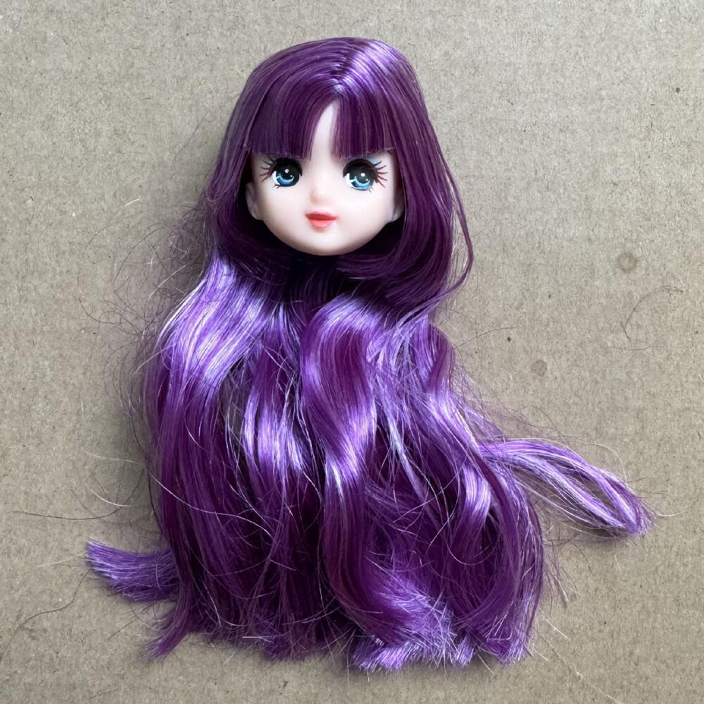 Original Jenny Doll Heads Colorful Long Hair Makeup Doll Parts Kids Learning Hair Dressing Doll Heads
