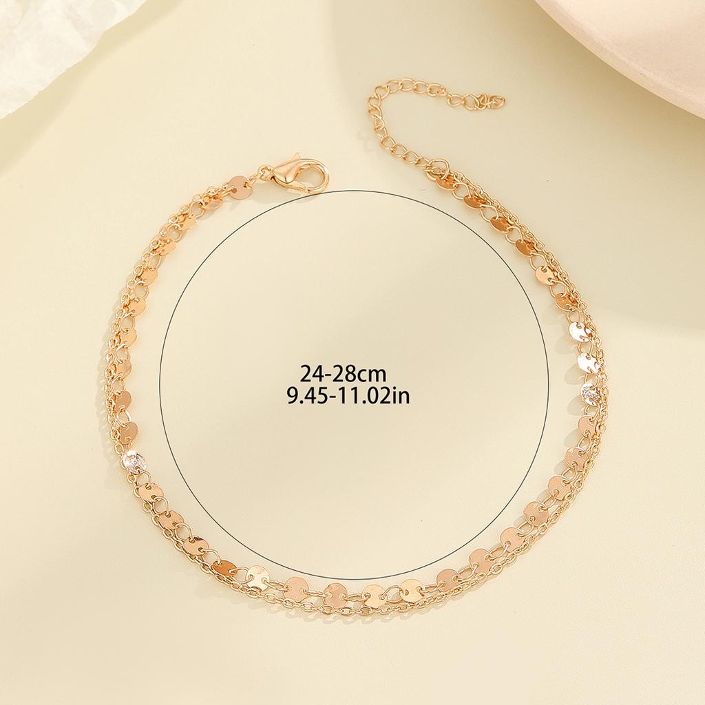 Kinitial Exquisite and fashionable laser plated anklet, filled ankle Bracelet gave her an anniversary gift