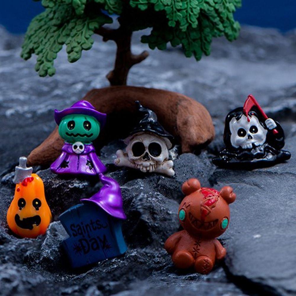 Micro Landscape Pumpkin Ornaments Resin Crafts Ghost Festival Ornaments  Desktop