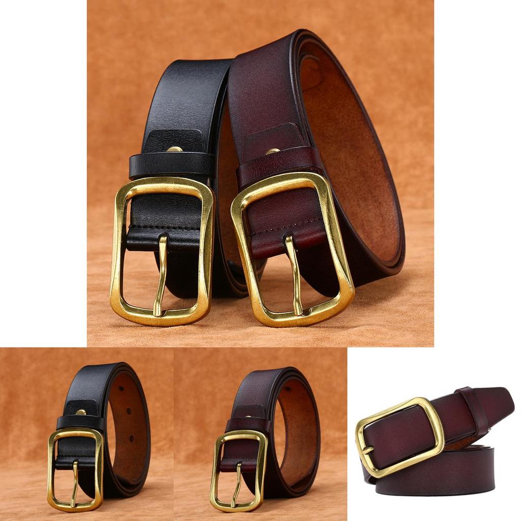 Genuine Leather Mens Belt With Two Layer Cowhide And Stylish Alloy Pin Buckle For Office Or Casual Outfits