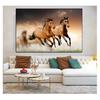 Unframed European Running Horses Animal Landscape Painting On Canvas Wall Art Picture Print and Poster Modern Home Decoration