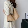 Straw Bucket Bag for Women Handwoven Woven Shoulder Bag Casual Underarm Tote Large Capacity Solid Color for Vacation and Daily Use