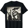 Bigfoot Sasquatch Rock On Selfie With UFO Alien TShirt