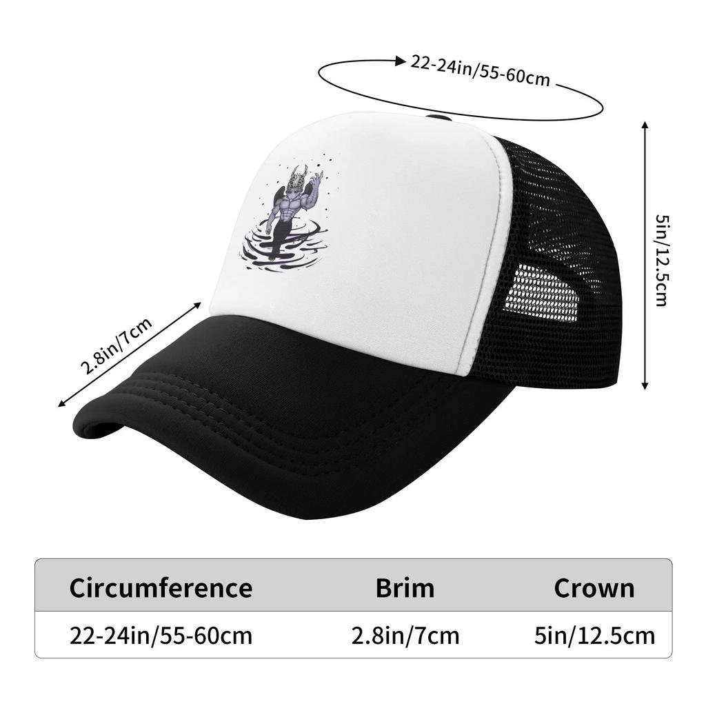 Gothic Street Punk Gray Demon Hendy Purple Pool Party Mesh Baseball Caps For Mens High-end Female Beach Bucket Hat Snapback Cap